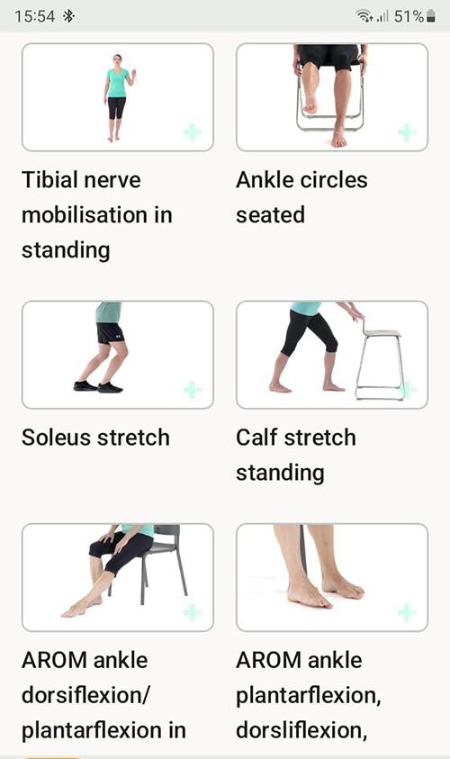 Online exercise program Tarsal tunnel syndrome