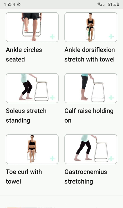 Online exercise program Foot drop